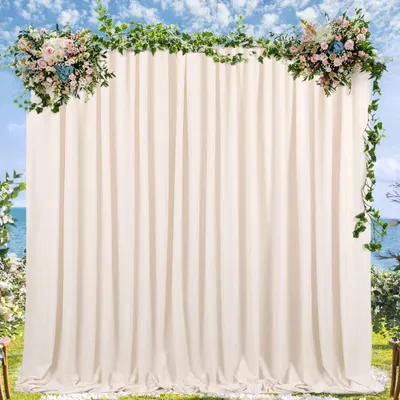 Image de Omgoods - Ensemble de 2 rideaux de fond pour fêtes, 150 x 240 cm
