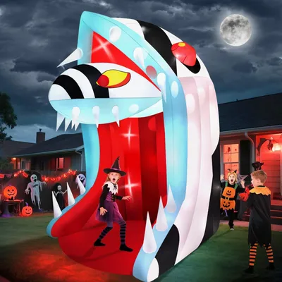 Productafbeelding van Opblaasbare Halloween Slang Hoofd Decoratie