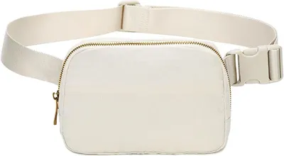 Image de Pochettes de ceinture pour femmes et hommes, avec bandoulière réglable, couleur beige, dimensions 22,5 x 14,5 x 3 cm, idéales pour les voyages
