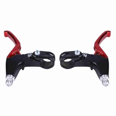 Immagine prodotto di 1 paio di manopole per le leve dei freni in lega di alluminio per mountain bike (rosso)