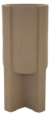 Imagen del producto de Soporte para macetas de exterior, resina, 39x80,5 cm, color marrón, modelo Moai, marca Mauro Ferretti