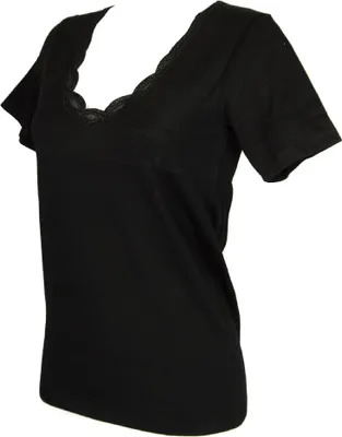 Immagine prodotto di Camiciola donna manica corta sintonia lana e cotone RAGNO articolo 075367, 3-TERZA (EU S - F 2 - USA XS - GB 32), Cotone 50%,Lana 30%,Acrilica 20%