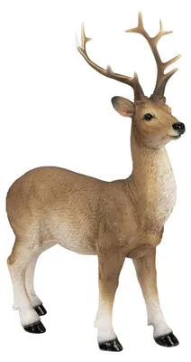 Produktbild von formano Hirschfigur 24 cm Braun handbemalt Kunststein naturgetreue Deko