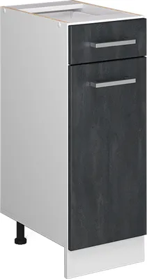 Produktbild von Küchenunterschrank Vicco R-Line Schwarz Beton 30 cm ohne Arbeitsplatte, Model 47568