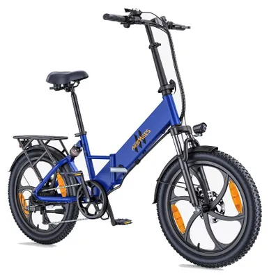 Image de Vélo électrique - Vélo de ville pliable - Moteur sans balais de 250 W - Batterie au lithium de 36 V - Pneus larges de 50,8 cm - Autonomie de 10 à 30 km - Vitesse maximale de 25 km/h - Rouge