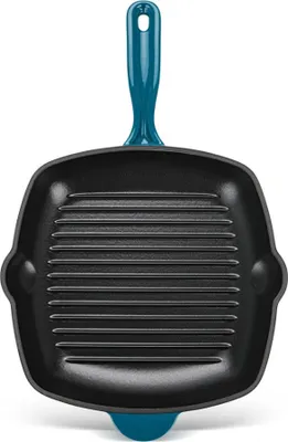 Immagine prodotto di Padella per griglia Fissman, ghisa smaltata, 27x27x5 cm, blu