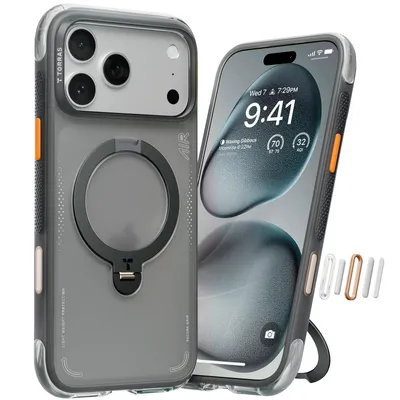 Produktbild von TORRAS Ostand Spin Air Series Handyhülle Shadow Black für iPhone 17 Pro