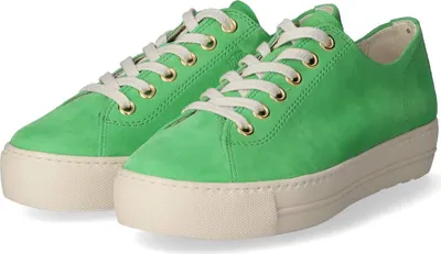 Produktbild von Paul Green Damen Low Sneaker Grün Rauleder Größe: 61/2