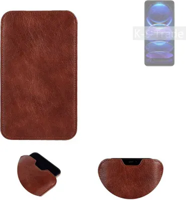 Produktbild von K-S-Trade Schutzhülle Handyhülle kompatibel mit Xiaomi Redmi Note 12 Pro Handytasche Kunstleder Sleeve in braun