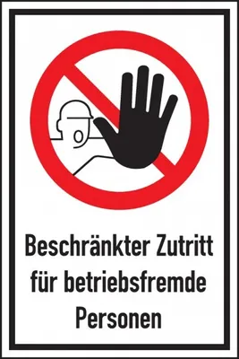 Produktbild von Dreifke® Schild I Verbots-Kombischild Beschr. Zutritt...fremde Personen..., A...