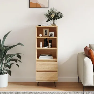 Produktbild von vidaXL Highboard Sonoma-Eiche 40x36x110 cm Holzwerkstoff