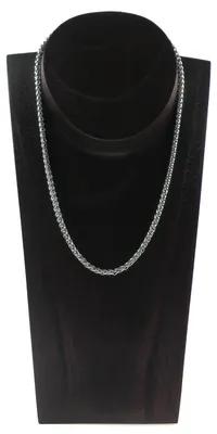 Produktbild von 1 Edelstahl-Kette,Zopfkette, Halskette, 4mm, 50cm lang