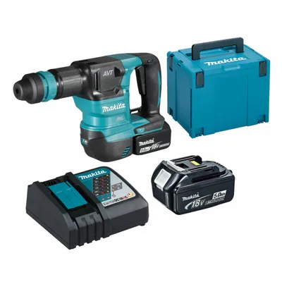 Zdjęcie produktu dla Makita DHK180RTJ, Wiertarka pistoletowa, SDS Plus, Bezszczotkowy, 3200 RPM, 93 dB, 85 dB