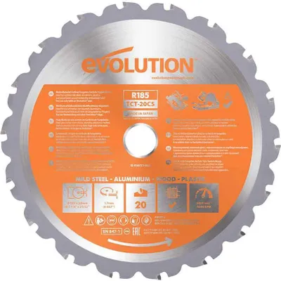 Immagine prodotto di Evolution RAGE 185 mm TCT lama multiuso 20 denti