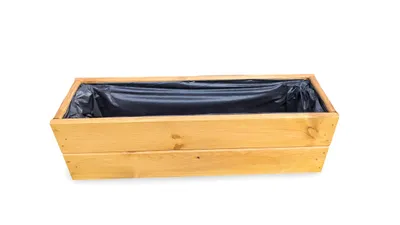 Produktbild von Blumenkasten aus Holz 60 cm – Pflanzkasten Balkon & Terrasse – Wetterfest imprägniert – Fertig montiert – Pflanzkübel Holz D27 Eiche