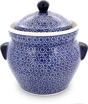 Immagine prodotto di Pentola di fermentazione originale in Vetroceramica polacca da 4,0 litri con canale per l'acqua - Pentola per rum Pentola multiuso Pentola in Vetroceramica Design 120