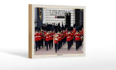 Produktbild von Holzschild Städte Changingt the Guard London 18x12 cm Dekoration
