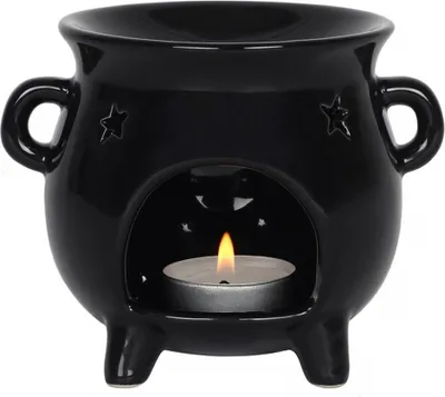 Produktbild von Schwarze Hexenkessel Teelicht Lampe für Duftöl