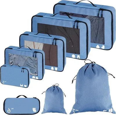 Produktbild von Famanu Kofferorganizerset 8-teilig - Reisorganizer mit verschiedenen Größen