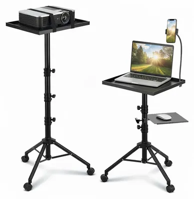Projektorständer 4-in-1, höhenverstellbar 73-149 cm, Rollen