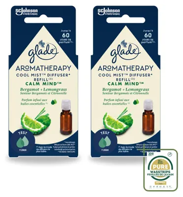Obrázok produktu pre 2 kusy náplne do difuzéra aromaterapie Glade Calm Mind – 17,4 ml – balenie