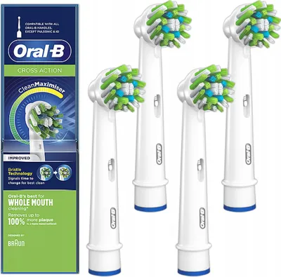 Immagine prodotto di Oral-B | Testine Braun - 4 pezzi - Oral-B Cross Action - Qualità originale - Pulizia efficace