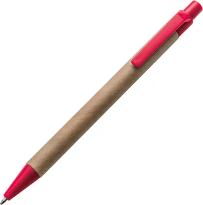 Produktbild von 10x Kugelschreiber aus Pappe / Farbe: rot