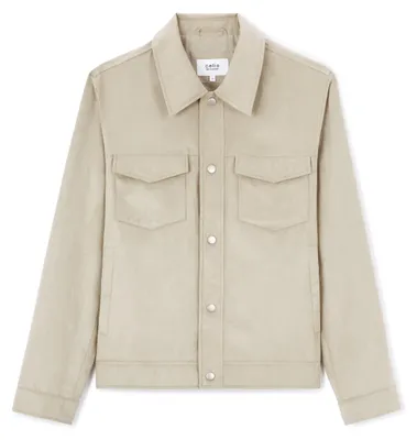 Produktbild von Celio Herren Mantel Lusuede Größe L mit Druckknopfverschluss, kurze Länge für Frühling und Herbst