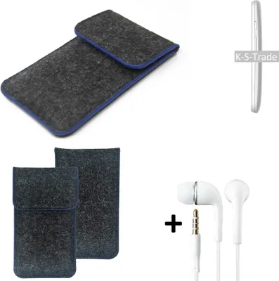 Produktbild von K-S-Trade Handy Schutz Hülle kompatibel mit Motorola Moto E Schutzhülle Handyhülle Filztasche Pouch Tasche Case Sleeve Filzhülle dunkelgrau,