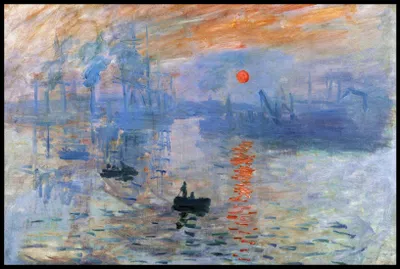 Produktbild von Plakat 91,5x61cm Impression, Sonnenaufgang, Monet Vintage für das Wohnzimmer