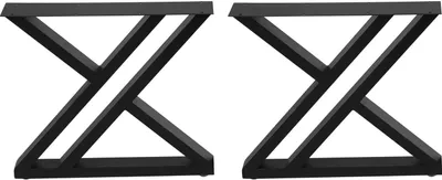 Produktbild von Tischbeine Schwarz Tischgestell  Metall  Tischkufen Möbelbeine Tisch Stahl  X Industrie Design