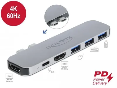 Image de DELOCK Dockingstation für MacBook Dual HDMI 4K / PD / Hub