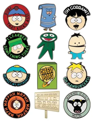 Zdjęcie produktu dla Zestaw (12) breloczków z motywem "South Park"