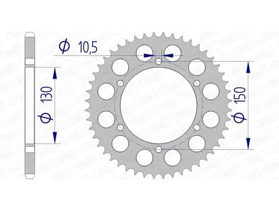 Produktbild von AFAM Kettenrad 13604-46 radseitig hinten 0 39kg