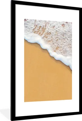 Produktbild von MuchoWow® Gerahmtes Poster Strand - Wasser - Meer - Tropisch - Sommer 60x90 cm - Poster mit Schwarzem Bilderrahmen Wandposter Rahmen Foto Bilder - Dekoration - Wandposter Wohnzimmer - Hochwertig