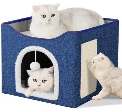 Immagine prodotto di Cuccia pieghevole per gatti con 2 livelli e tiragraffi