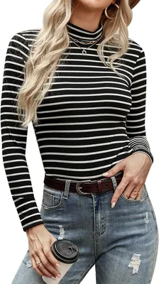 Productafbeelding van Coltrui dames - katoen - basic shirt met lange mouwen - slim fit voor de winter