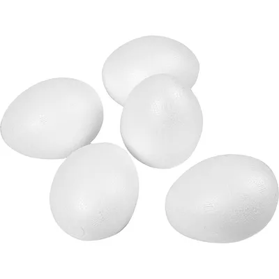 Produktbild von Creativ Company Styropor-Eier Bastelset 8 cm 50 Stück weiß