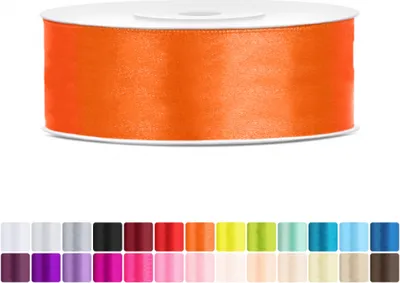 Produktbild von Satinband 25mm Orange - 25 Meter Rolle Geschenk- & Schleifenband