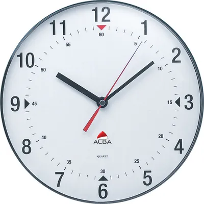 Produktbild von ALBA Wanduhr HORCLAS Quarzuhr schwarz Durchmesser: 250 mm