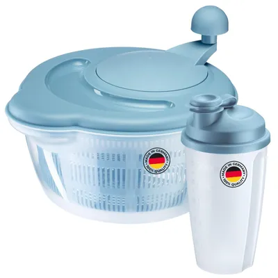 Produktbild von Praktischer Salatbecher mit Dressingbehälter, Grün/Blau