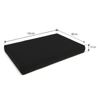 Image de POKAR Coussin pour palette Coussins de palette avec housse amovible Canapé de palette, Taille:Set de 8, Couleur:Noir - Imperméable