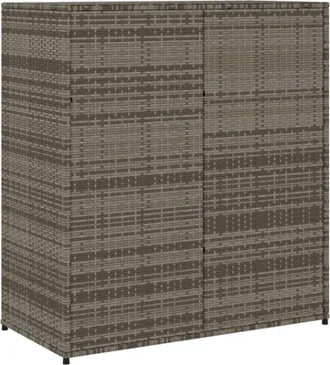 Produktbild von Gartenschrank Grau 105x55x113 cm Poly Rattan