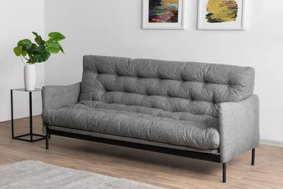 Produktbild von Hanah Home, Renge - Light Grey, 3-Sitzer-Schlafsofa, 100% METALL, Hellgrau, 185 x 120 cm