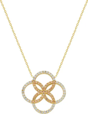 Produktbild von Dkeniz Kette 925/- Sterling Silber 42+3cm Champagne Zirkonia weiß 145250068