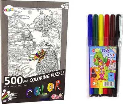 Zdjęcie produktu dla Puzzle do pokolorowania 500 elementów Ryby Ocean