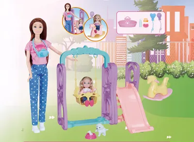 Immagine prodotto di Bambola WIKY con bambina al parco giochi 30 cm