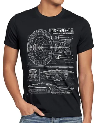 Produktbild von style3 NCC 1701 D Blaupause T-Shirt Herren star