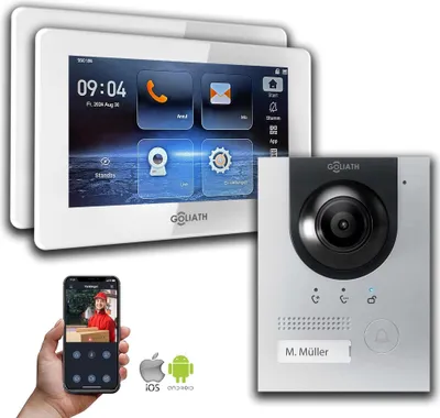 Image de Interphone IP | Moniteur 7 pouces | Argent : 2 moniteurs : 7 pouces Blanc : Boîte en saillie Nombre de moniteurs : 2 moniteurs Couleur du moniteur : 7 pouces Blanc Montage : Boîte en saillie