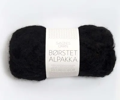Produktbild von Borstet Alpakka col. 1099 black ca. 110 m 50 g